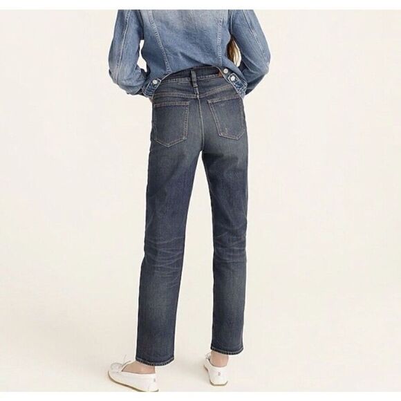 J CREW Womens High-Rise 90s Classic Straight Jean NEW Distressed BA650 Sz 26 - Picture 2 of 13